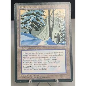 Magic The Gathering Timberline Ridge Ice Age Land- Red Green MTG 1995 Vintage